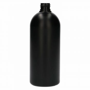 500 ml fles Basic Round HDPE zwart 24.410
