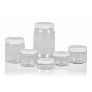 Clear Cylinder Pot PET transparant