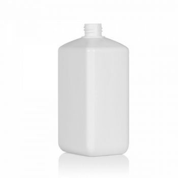 1000 ml fles Standard Square HDPE wit 28.410