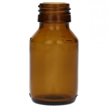 50 ml Pharma glass brown PP28, 55g