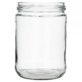 555 ml Twistoff jar round glass clear TO82, 275g
