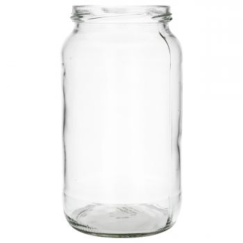 1062 ml Twistoff jar round glass clear TO82, 380g