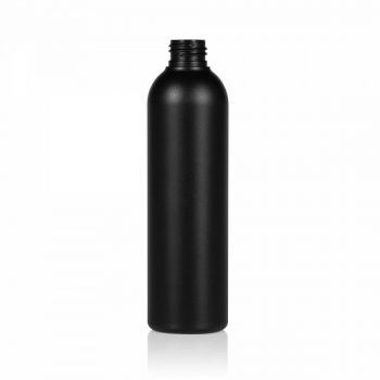 250 ml fles Basic Round HDPE zwart 24.410