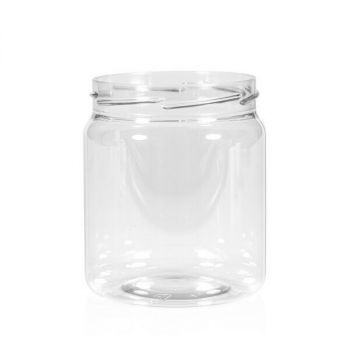500 ml pot Clear cylinder PET transparant